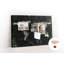 Wall Mounted cork board with print decorative wall message pin boards home office bulletin board ideas Map dolar money