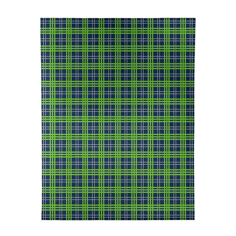 Tapis à carreaux bleu, Rectangle 9 pi x 12 pi