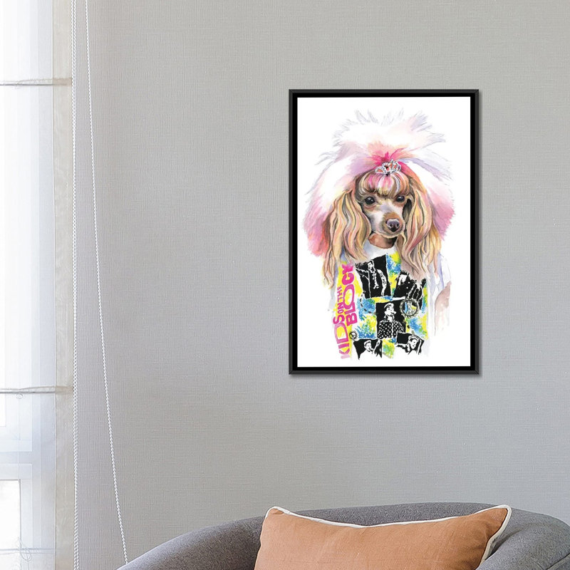 «Valley Girl Puppy» par Heather Perry, reproduction sur toile tendue sur châssis, H 26 po x l 18 po x P 1,5 po, Pas de tapis