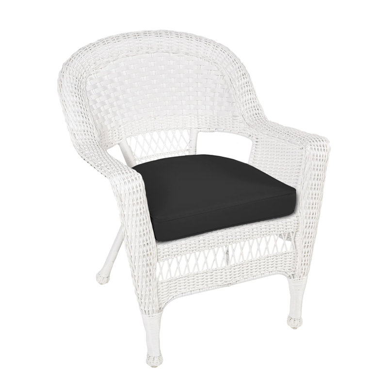 Arliss Steel Outdoor Lounge Chair, Black, White