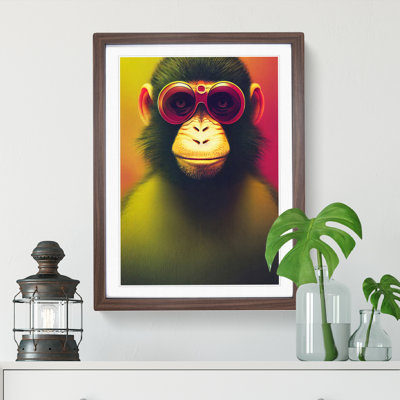 A Monkey in Glasses No.3 1 Piece Single Picture Frame Painting