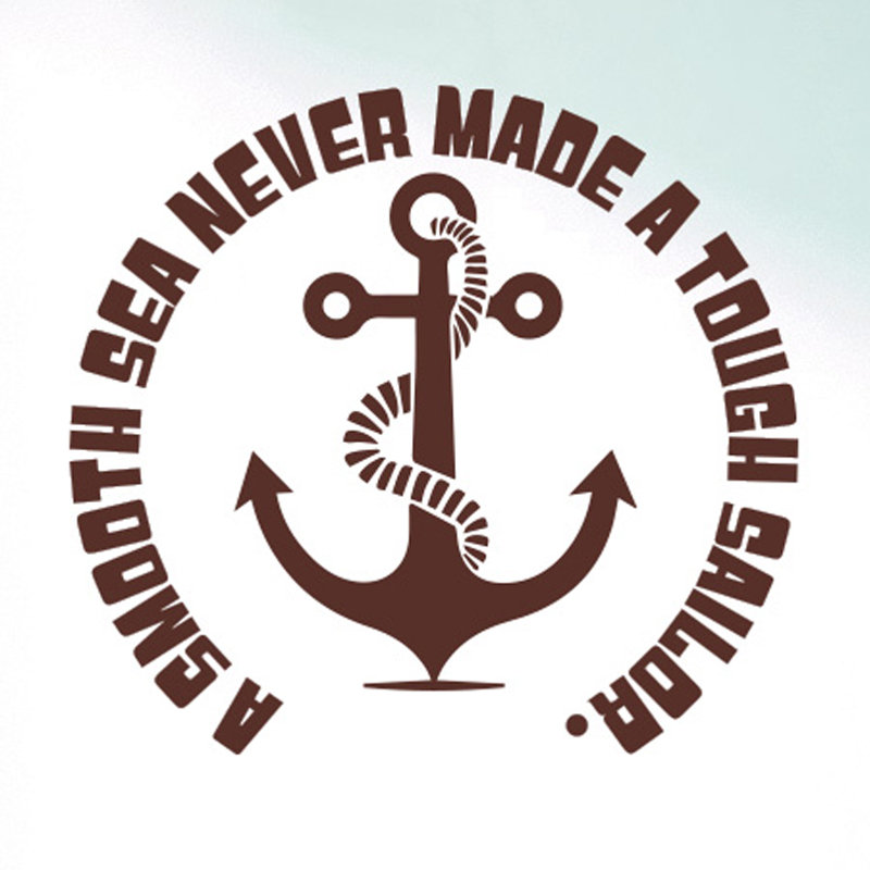 Nautical & Beach Wall Decal, Brown
