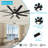 72 Inch Industrial DC Motor Ceiling Fan With Light