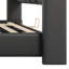 Cadre de lit tapissier en cuir grand format, cadre de lit moderne avec tête de lit à oreilles, lit plateforme tapissier avec pied de lit ondulé, aucune boîte à ressorts nécessaire-135987785-135987787