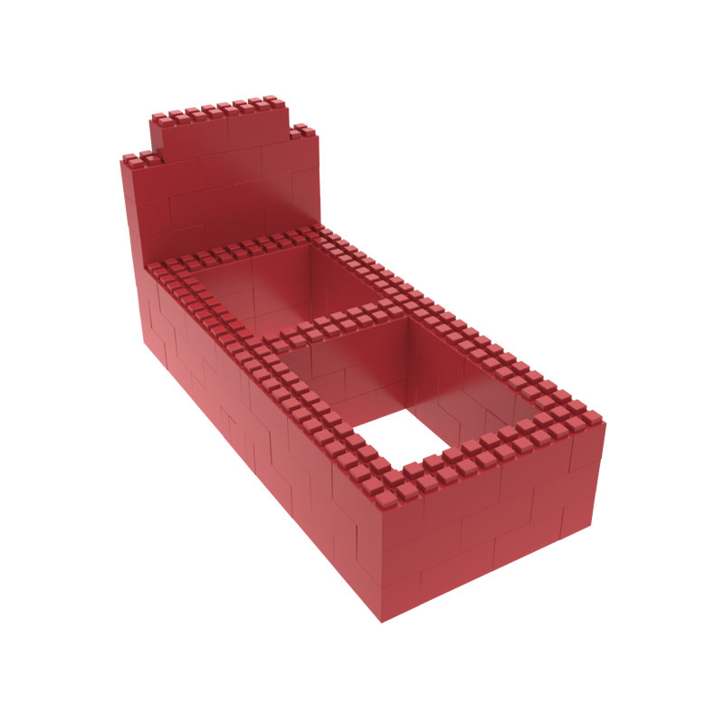 Ensemble de lit EverBlock, Simple, Rouge