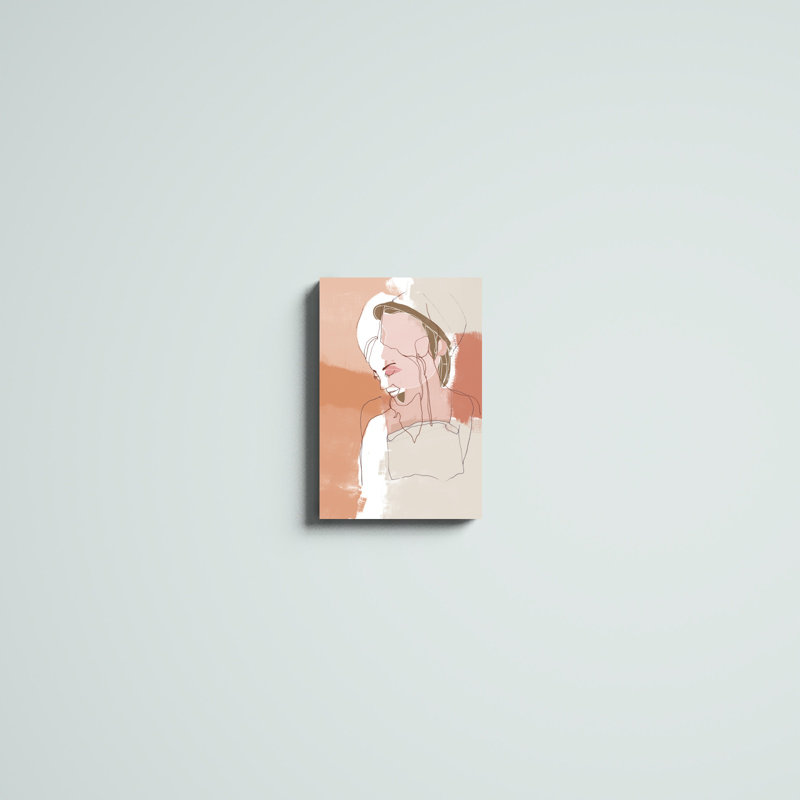 Peinture sur toile, "Painted Contour Portraits II", H 18 po x l 12 po