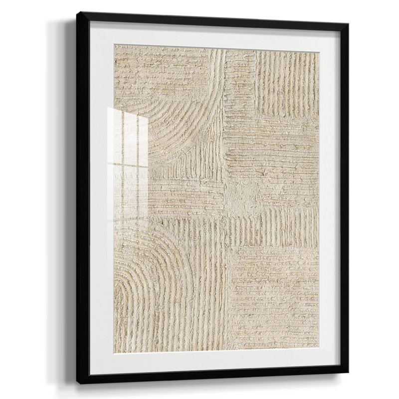 Sandstone Pastures I, reproduction encadrée, Blanc, Papier avec cadre noir