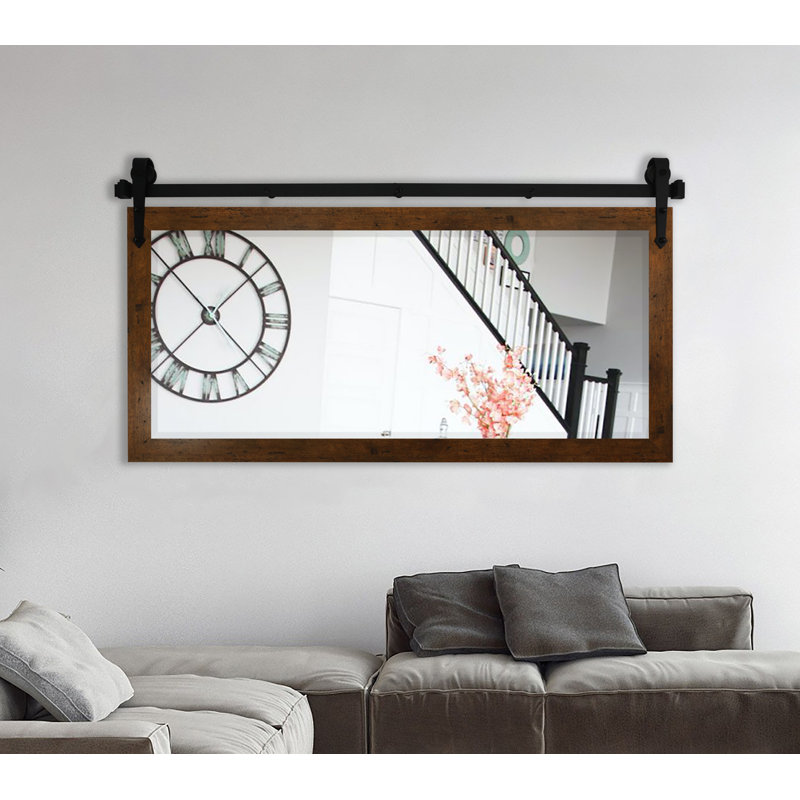 Miroir décoratif N Peace, 31 po x 71 po, Noyer clair
