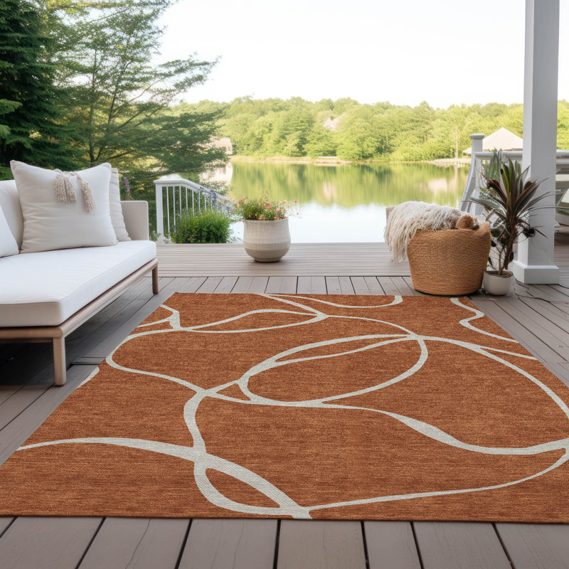 Machine Washable Indoor/Outdoor Chayden ACN999 Rug, Rectangle 3' x 5'