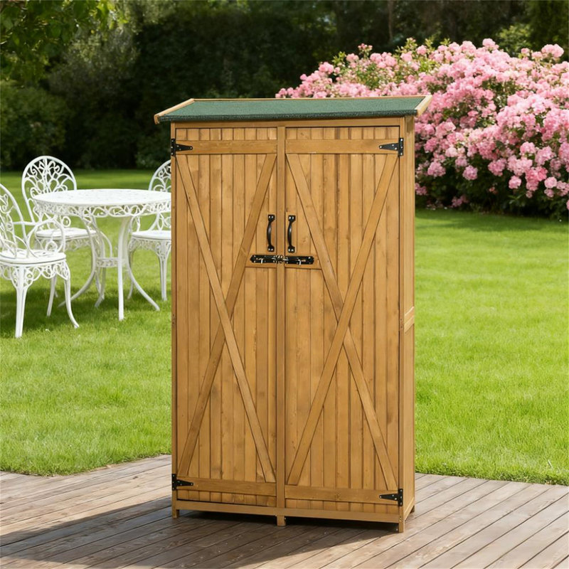 Armoire de rangement en bois pour jardin avec rangement en bois pour asphalte imperméable
