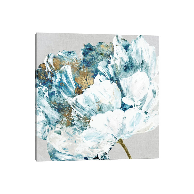 Rhinestone Flower II by Eva Watts - Painting on Canvas, Wrapped Canvas, 45.72cm H x 45.72cm W x 1.91cm D