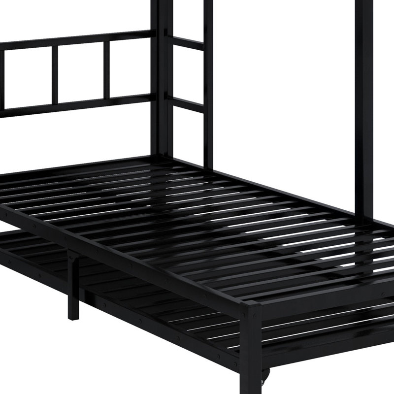 Lit superposé avec garde-robe intégrée, lit gigogne et bureau pliable