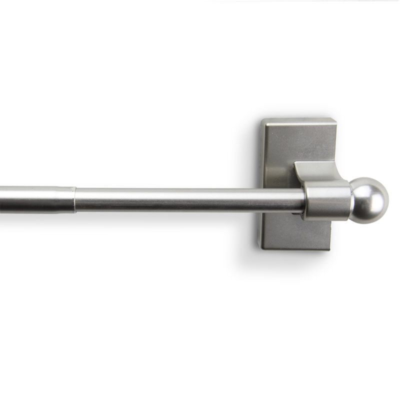 Tringle à rideaux magnétique Landry, Nickel satiné, 48" - 84"