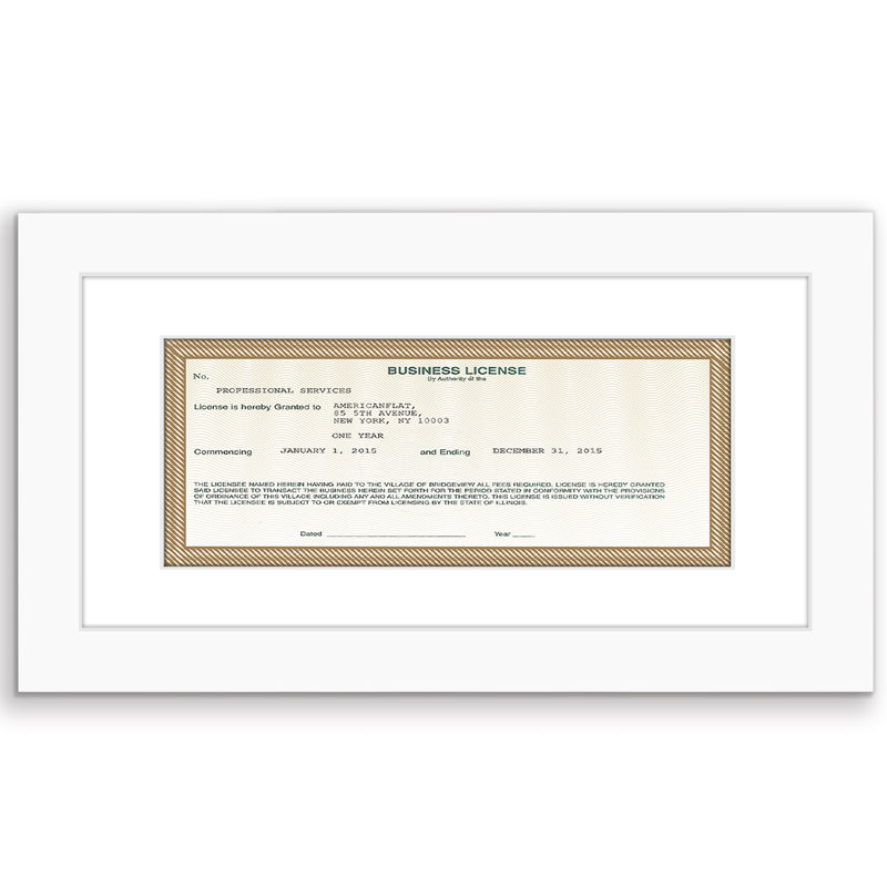 Cadre photo Cadre photo sous licence 5 x 10 Americanflat - Cadre 3,5 x 8 avec passe-partout - Verre incassable, White