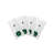 Asscher White Beaded Smooth Tabletop Set