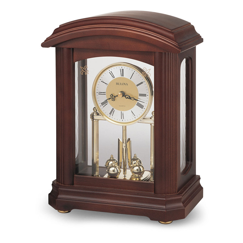 Solid Wood Quartz Movement / Crystal Tabletop Clock