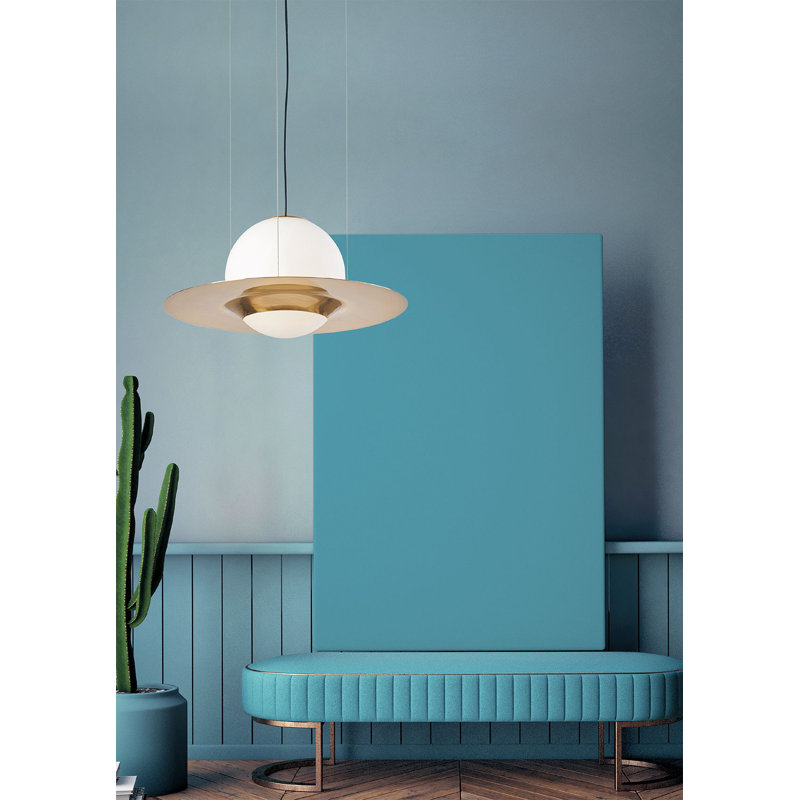 Columbus 1 - Light Brushed Brass Dome Pendant