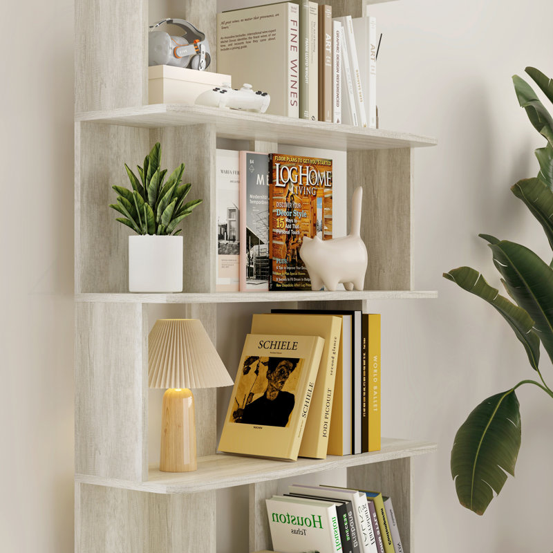 Ensemble de 2 bibliothèques combinées gratuites pour économiser de l'espace sur une bibliothèque d'angle de 55 cm plus 80 cm de longueur couleur gris clair et 4 autres couleurs en option, 2 bibliothèques de groupe en forme de L x 1 + 1 bibliothèque en forme de I x 1