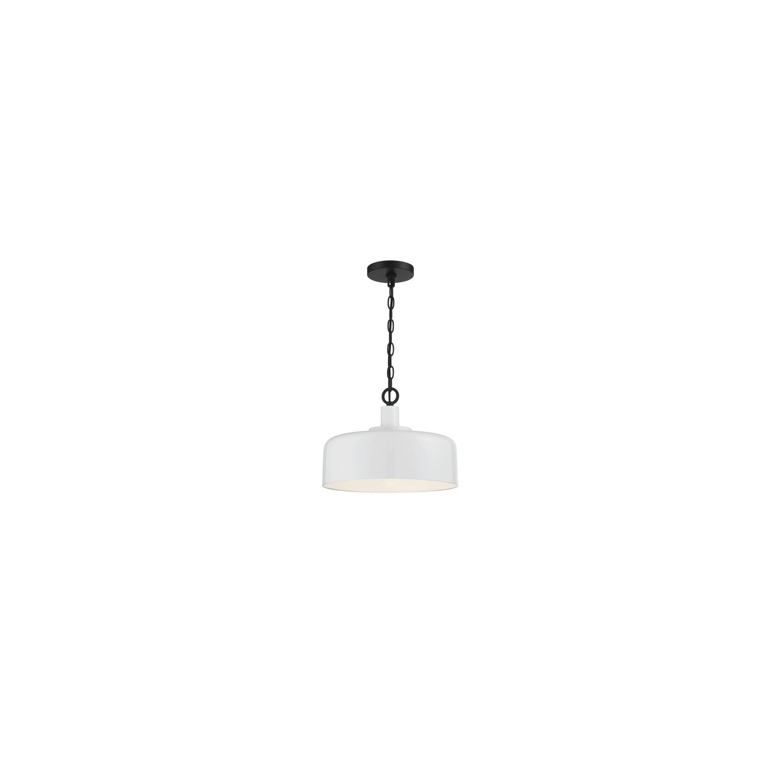 Robyn 1 - Light Single Dome Pendant, White