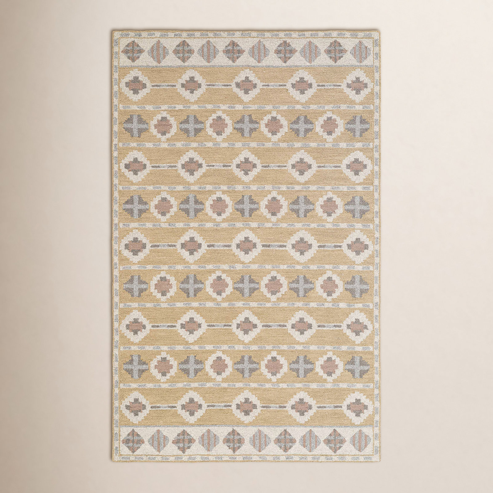 Santos Hand-Tufted Geometric Wool Rug, Rectangle 8'9" x 11'9"