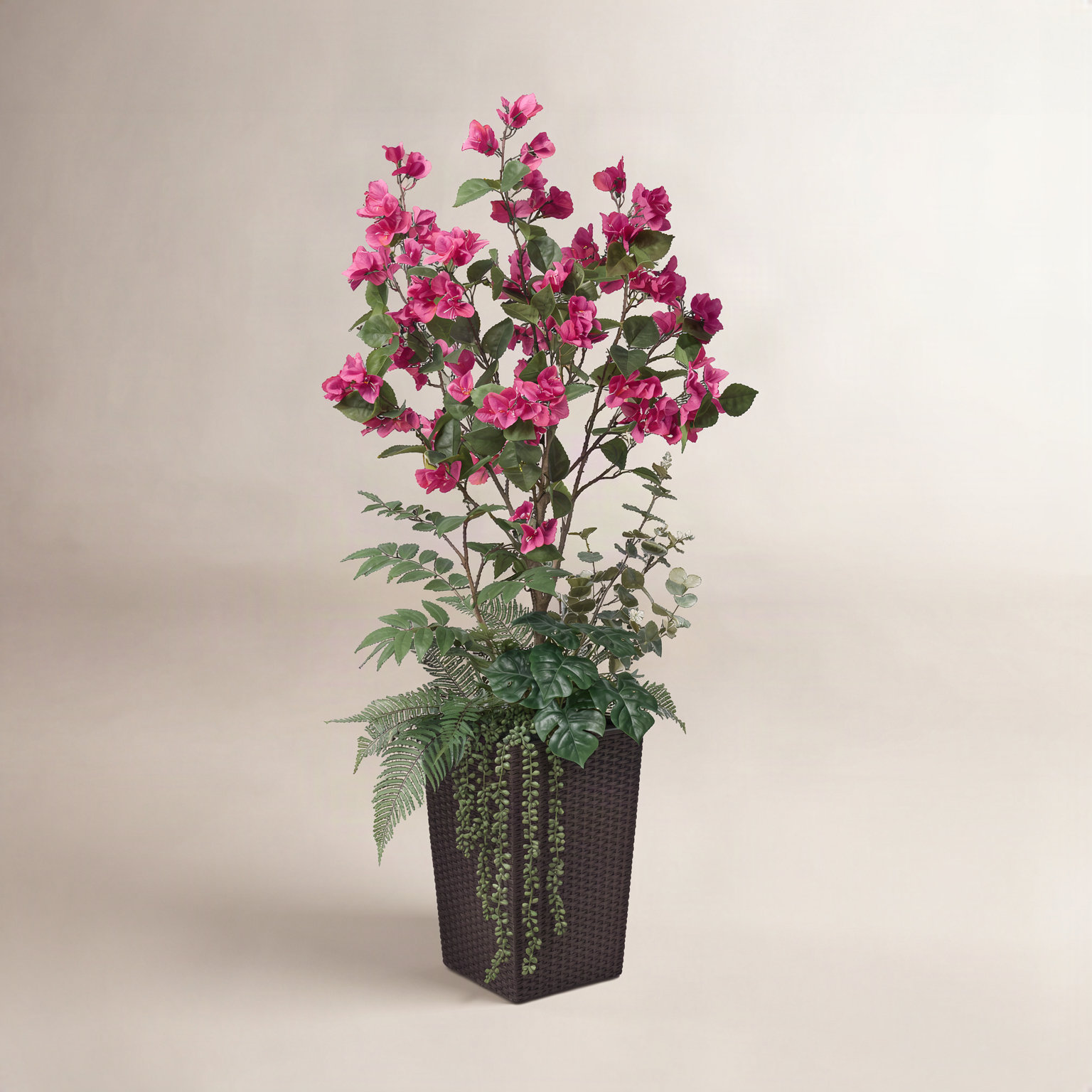 Adcock 48" Bougainvillea Tree in Planter, 1, Brown