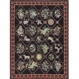 Petitepoint Wool Floral Area Rug