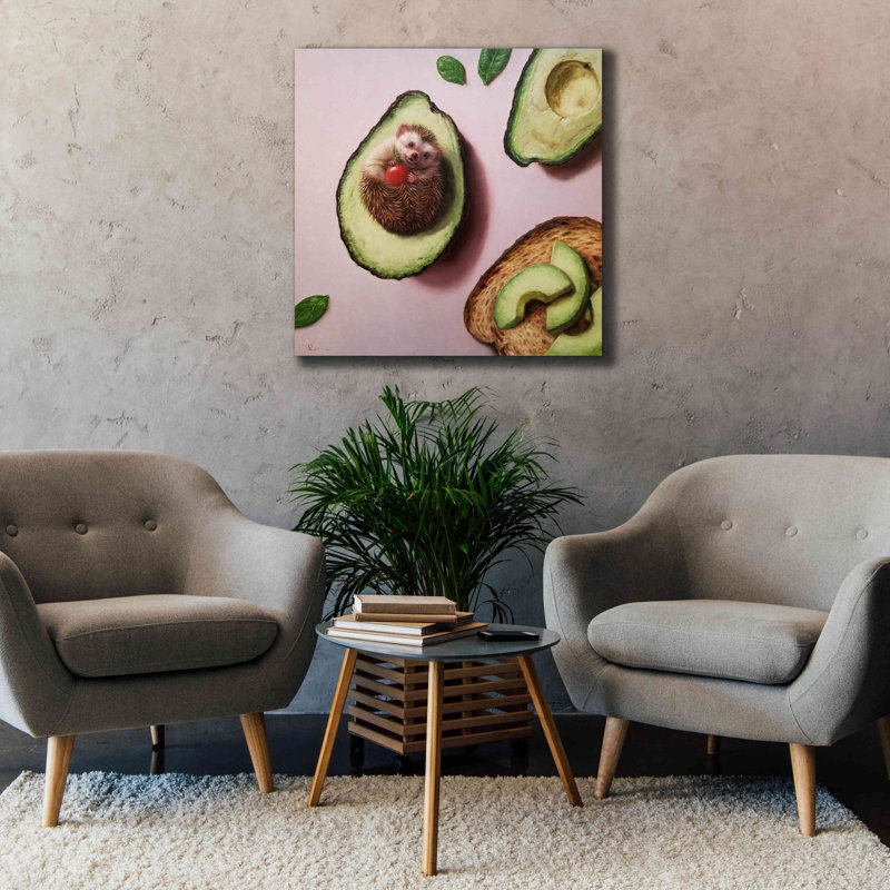 «Avocado Toast» par Lucia Heffernan, art mural sur toile, H 37 po x l 37 po x P 1,5 po