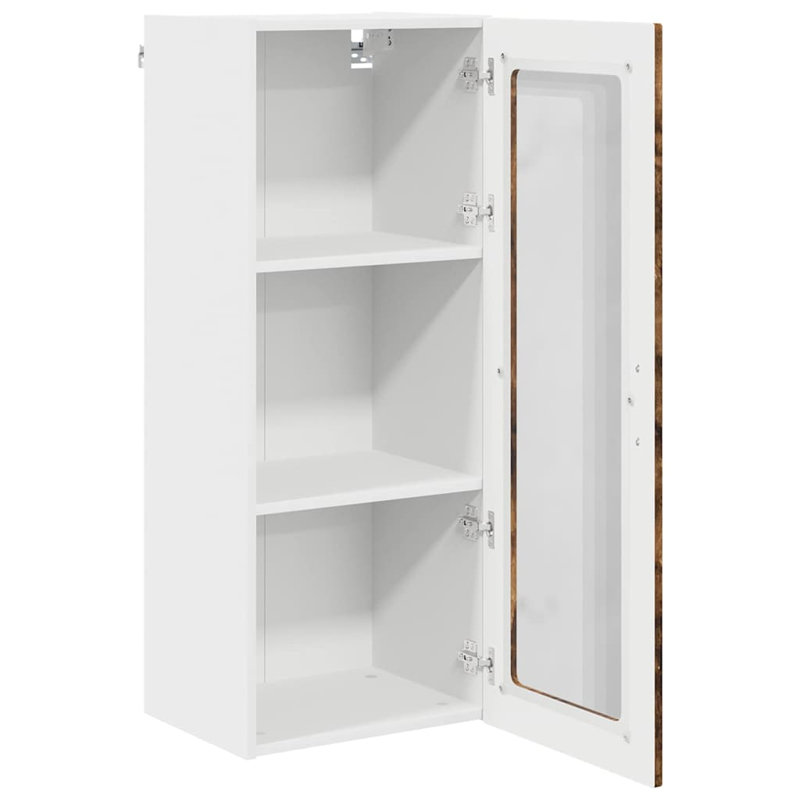 Vidaxl Kitchen Wall Cabinet White 40 X 31 X 100 Cm Engineered Wood, Smoked Oak