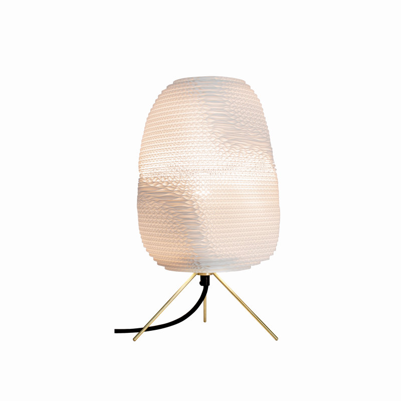 Scraplights Recycled Cardboard Table Light - Ebey, White