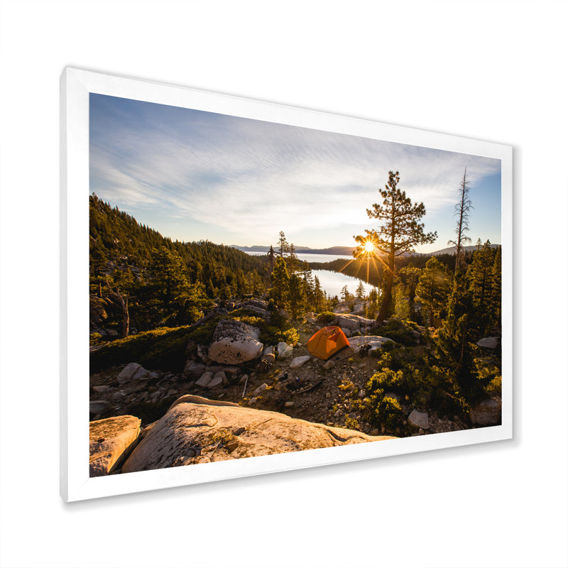 «Mountain Randonnées Views Tranquility» sur impression sur toile, H 30 po x l 40 po x P 1,5 po, Cadre simple blanc
