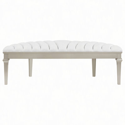 Colwood Oak Upholstered Curved Bench