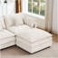 130.7 Inch Beige Chenille Modular Sectional Sofa - 4-Seater U-Shaped Cloud Couch With Movable Ottoman, DIY Combination For Living Room-600689429