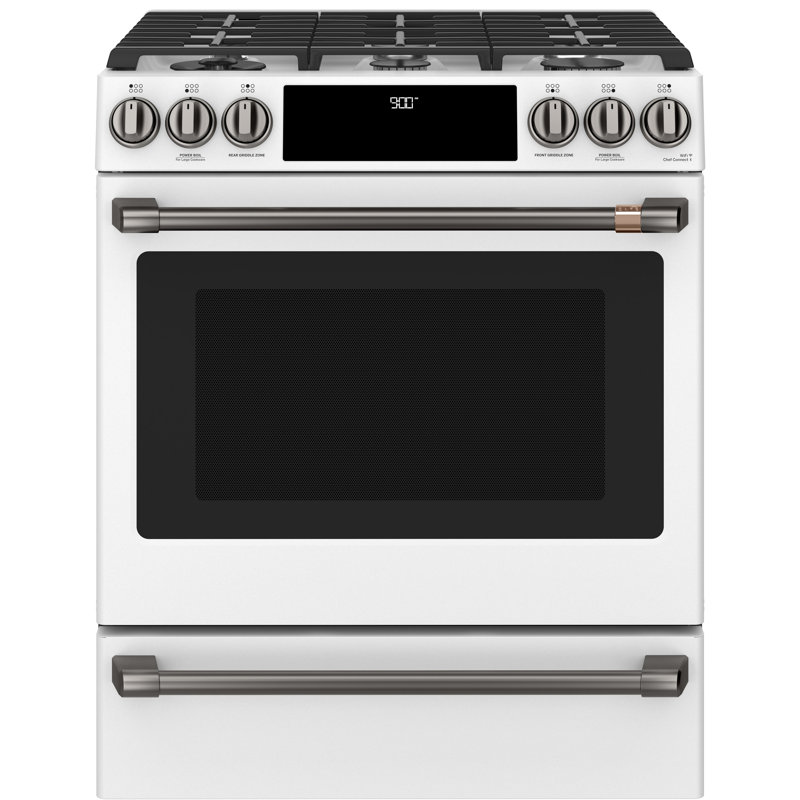 Front Control Gas Range Handle Kit, Brushed Black