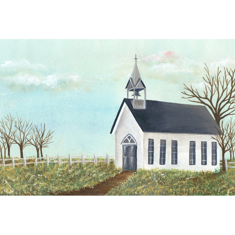 Country Church IV 1 Piece Wrapped Canvas Wall Art, 81cm H x 122cm W x 3.8cm D