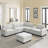 104'' With Chenille Upholstery, Wired Charging, Storage Drawers, Living Area Furniture Modern U Shaped , Extra For Home