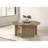 Distressed Light Brown Round Coffee Table