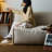 Armless Cotton Linen Straight Sofa