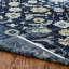 Timeless Fusion Hand Knotted Wool Floral Area Rug in Blue-715996654