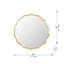 Miroir mural rond D40 "avec finition dorée, miroir mural décoratif pour le salon de la chambre à coucher