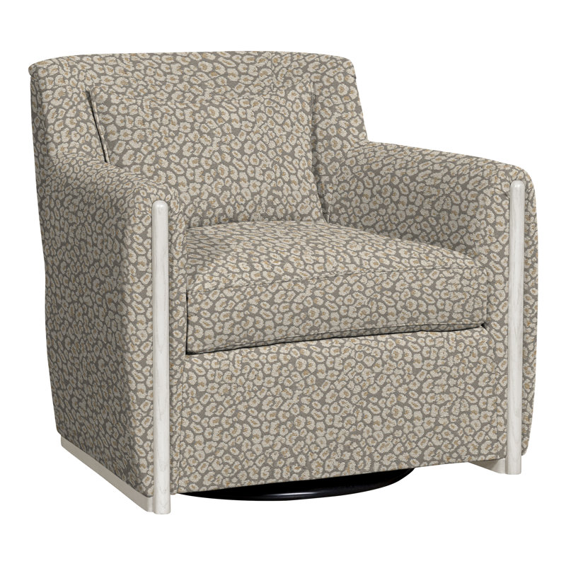 Thom Filicia Home Swivel Armchair, Tommy Flax Crypton® Performance Fabric, Casa Blanca