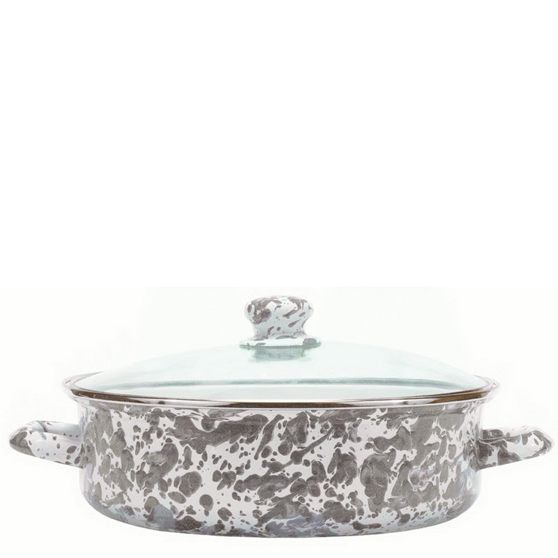 Swirl Saute Pan with Lid, Cobalt, 8 Qt.