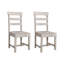 Ensemble de deux chaises d'appoint en bois blanc-947282012