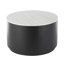 Table basse Ivar noire avec plateau en faux marbre blanc Ivar