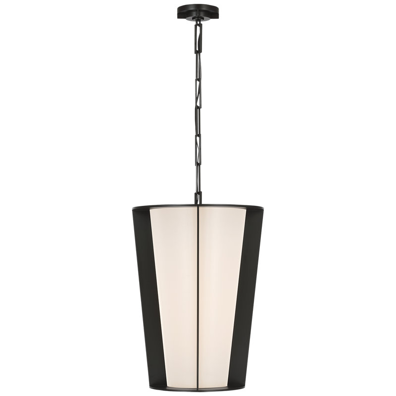 Barbara Barry Phinn 18" Lantern with White Glass, Modern Iron