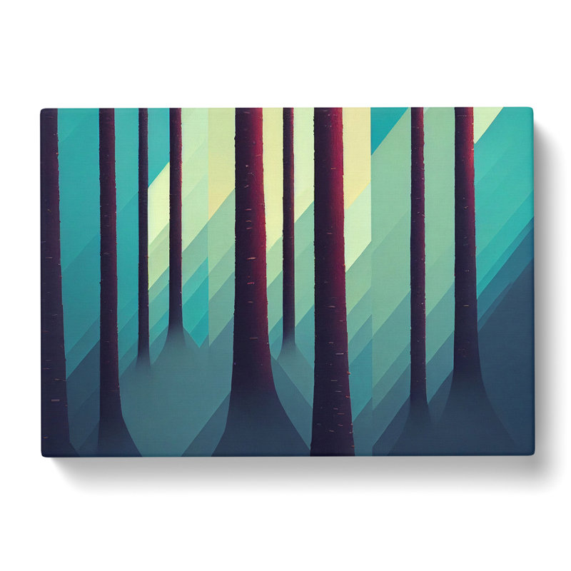 Bold Abstract Pine Tree Forest Vol.5 - Wrapped Canvas, 40cm H x 60cm W x 3cm D