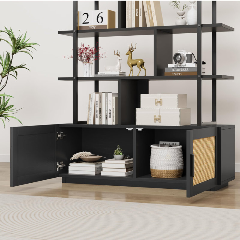 Barnali Etagere Bookcase, Black