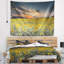 Mélange de tournesol en polyester avec tapisserie ciel en nuage avec accessoires suspendus inclus-28489874