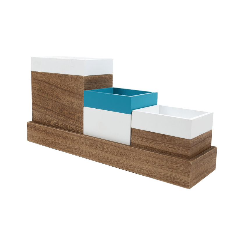 Wood Desk Organizer Set