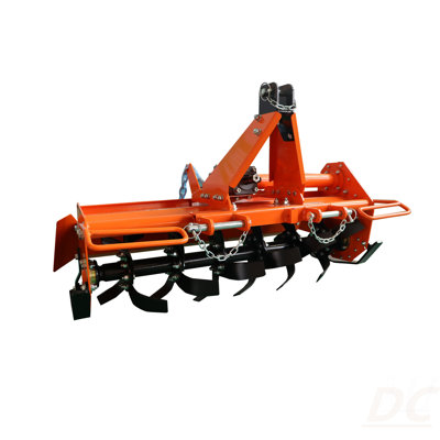 Attachments 3 Point 37" Rotary Tiller Attachment Fits Cat 1 Tractors,, Single Speed PTO Driven Cultivator With A 540 RPM Gearbox, Replaceable L-Shaped Tines Work 5" Deep