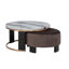  Table basse 2 pièces avec repose-pieds Islandais